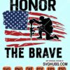 Honor the brave US flag with soldier svg