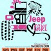 Leopard print Jeep girl svg