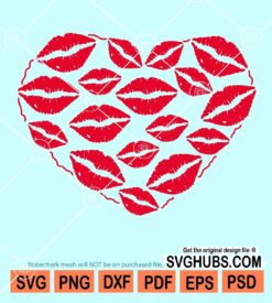 Lips heart svg