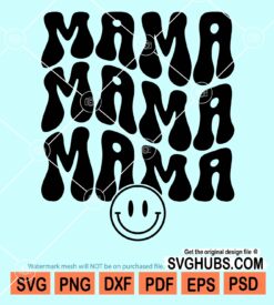 Mama wavy letters svg