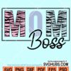 Mom boss tiger print svg