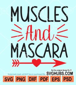 Muscles and mascara SVG