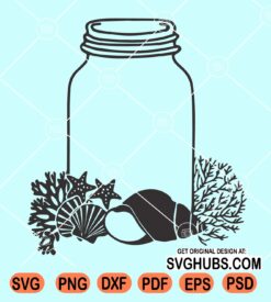 Nautical mason jar svg