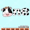 One year baby cow birthday svg