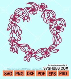 Plum blossom wreath svg