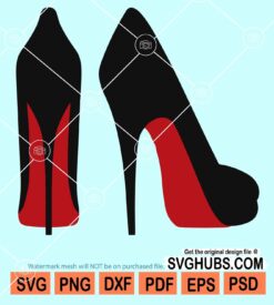 Red Bottom Stiletto Heels SVG