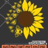 Sunflower with bees svg