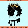 Afro queen with crown SVG