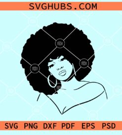 Afro woman svg