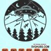 Alien abduction clipart svg