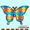 Autism Awareness Butterfly Svg