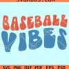 Baseball vibes wavy letters svg