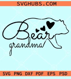 Bear grandma svg