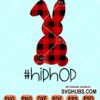 Buffalo plaid hiphop Easter bunny svg