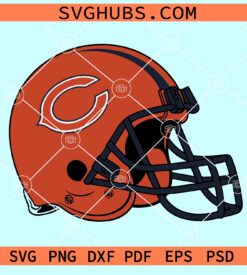 Chicago bears helmet svg