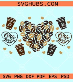 Coffee lover Starbucks libbey can glass wrap svg