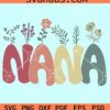 Floral retro Nana svg