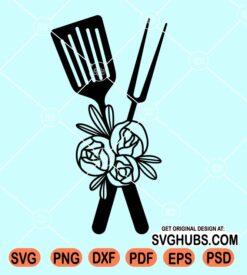 Floral spatula svg