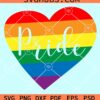 Gay pride heart svg