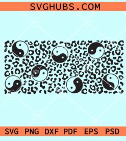 Leopard Yin yang Libbey Wrap Svg