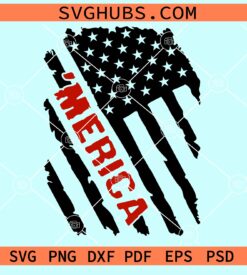 Merica distressed US flag svg