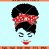 Messy bun Afro hair svg