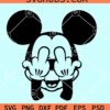 Mickey Mouse Middle Finger Svg