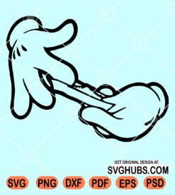 Mickey hands rolling a joint svg