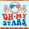 Oh my stars wavy letters smiley svg