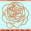 Papercut rose flower svg