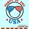 Party in the USA smiley face svg