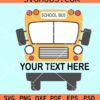 School bus name frame split monogram svg