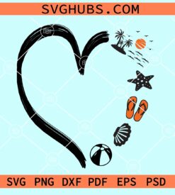 Summer heart svg