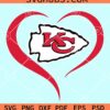 Kansas city chiefs heart svg, Kansas city chiefs svg, KC Chiefs Logo SVG, Mahomes SVG