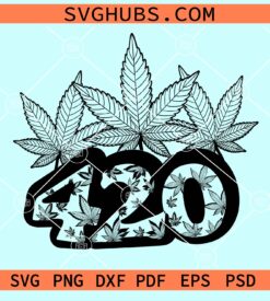 420 Cannabis leaves svg