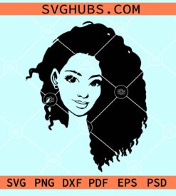 Afro woman clipart svg