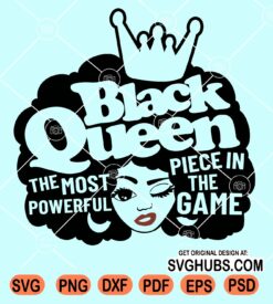 Black queen the most powerful piece in the game svg