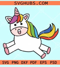 Cartoon unicorn svg