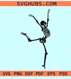 Dancing skeleton clipart svg