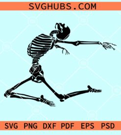 Dancing skeleton silhouette svg