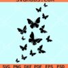 Fluttering butterflies svg