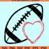 Football with heart svg