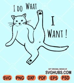 I do what I want funny cat svg