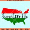 Juneteenth USA flag svg