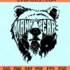 Mama bear with sunglasses svg