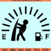 Man Empty Gas Gauge svg