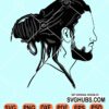 Man face with dreadlocks svg