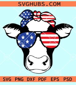 Patriotic cow svg