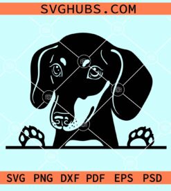 Peeking Dachshund svg