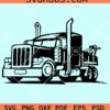 Semi trailer truck clipart svg